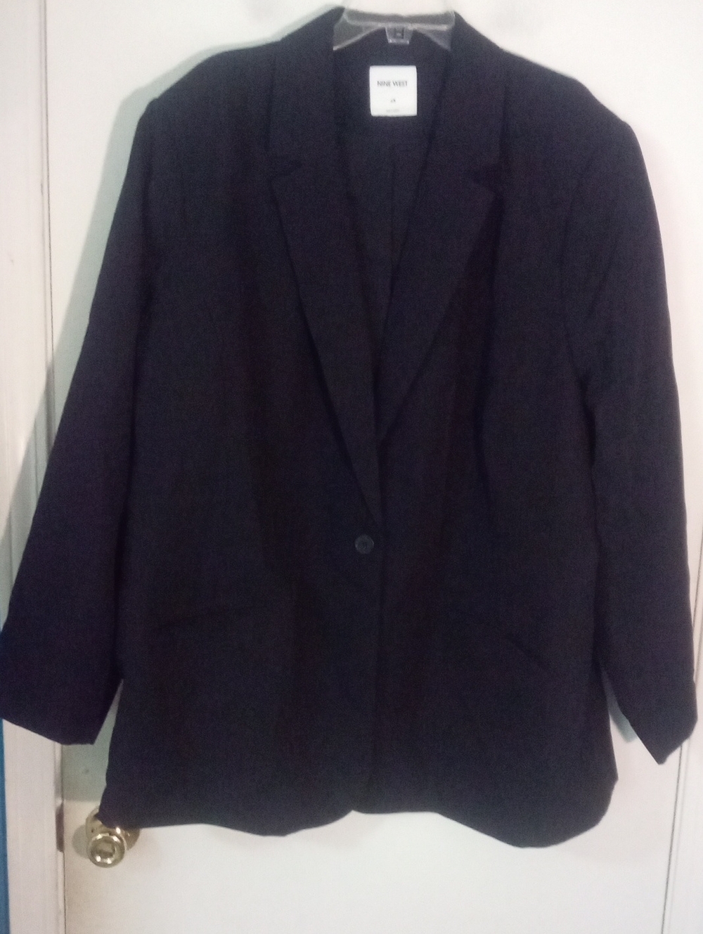 * Nine West Black Single-Button Women's Blazer 4X Plus Size NWT $49.99
